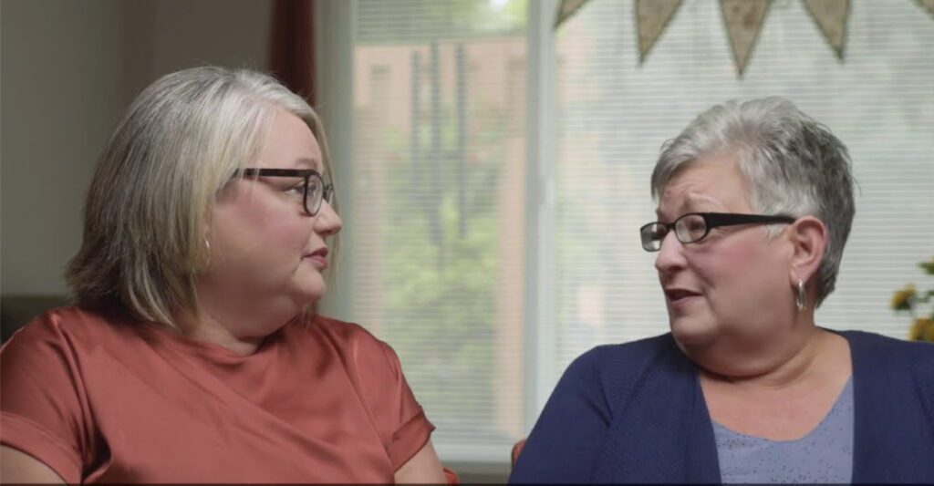 The Cottages At Fox Lake Video Thumbnail Senior Living Resident and Daughter looking at each other