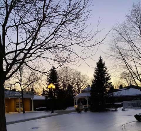 Cottages of Fox Lake - Assisted Living and Memory Care - Winter Evening