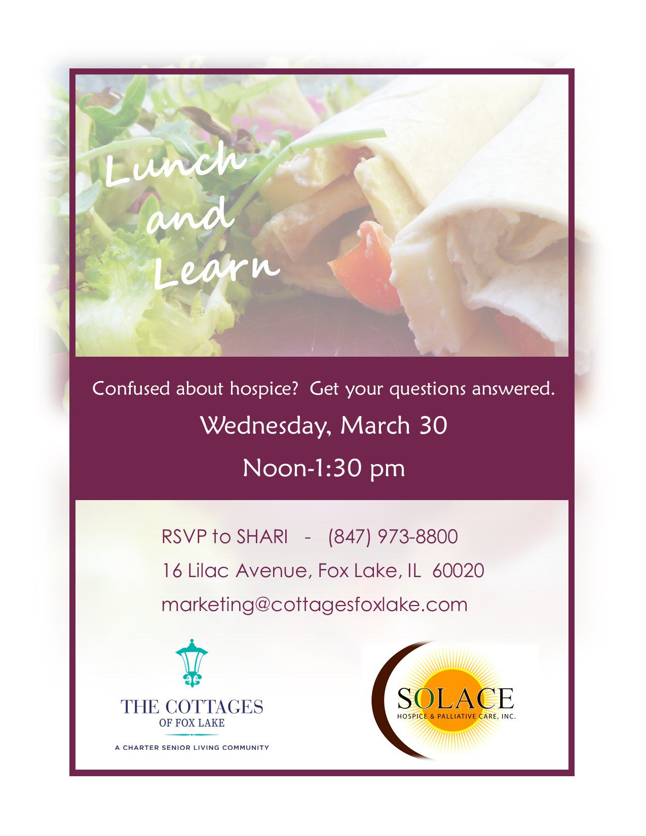 Cottages of Fox Lake - Assisted Living and Memory Care - Lunch and Learn