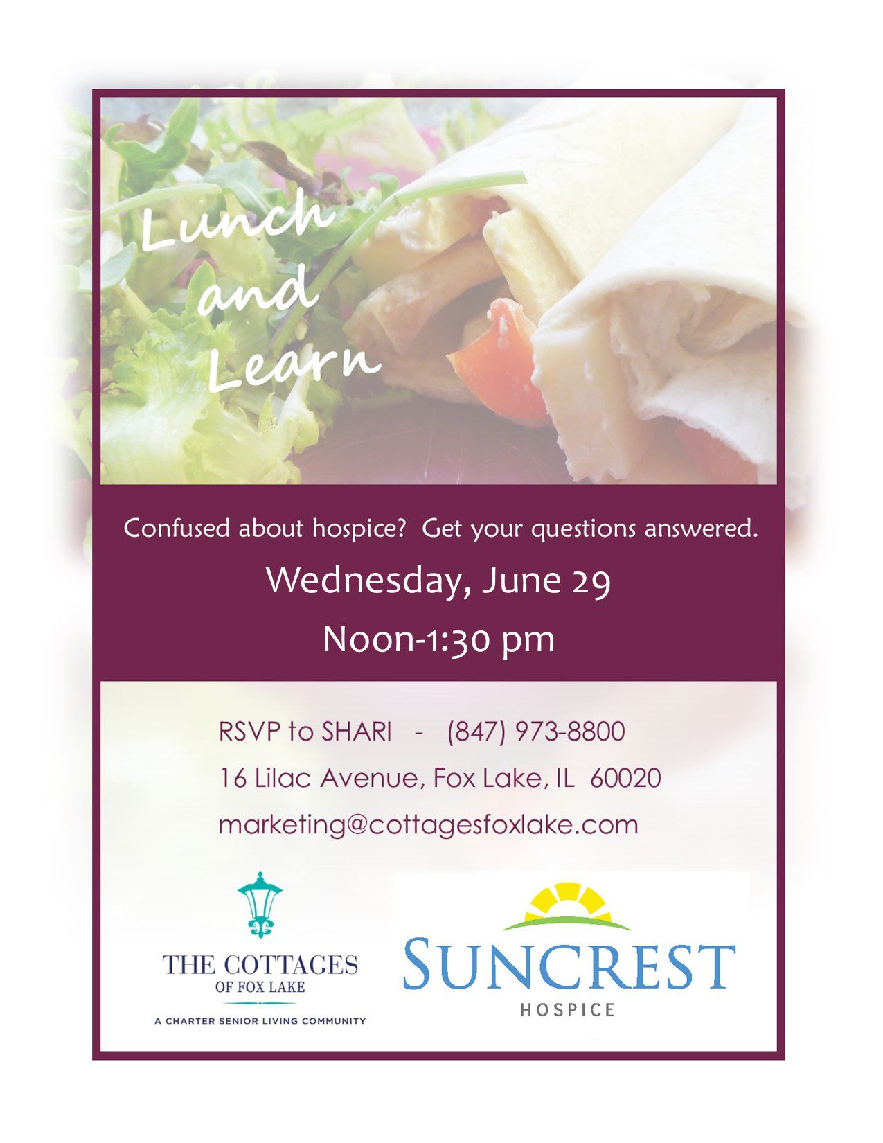 Cottages of Fox Lake - Assisted Living and Memory Care - Lunch and Learn