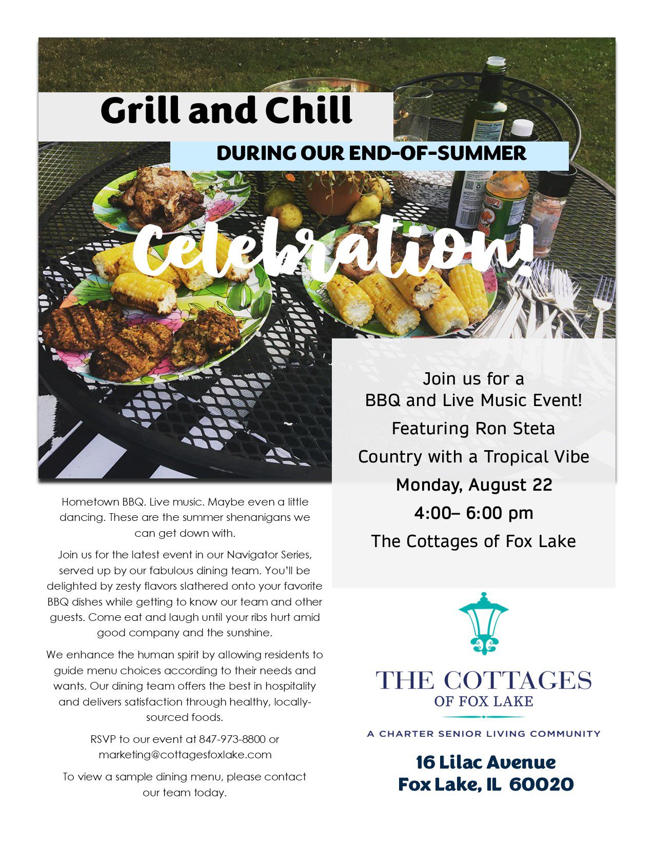Cottages of Fox Lake - Assisted Living and Memory Care - Grill and Chill