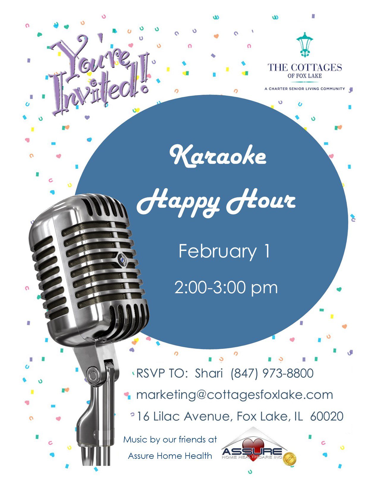 Cottages of Fox Lake - Assisted Living and Memory Care - Karaoke Happy Hour