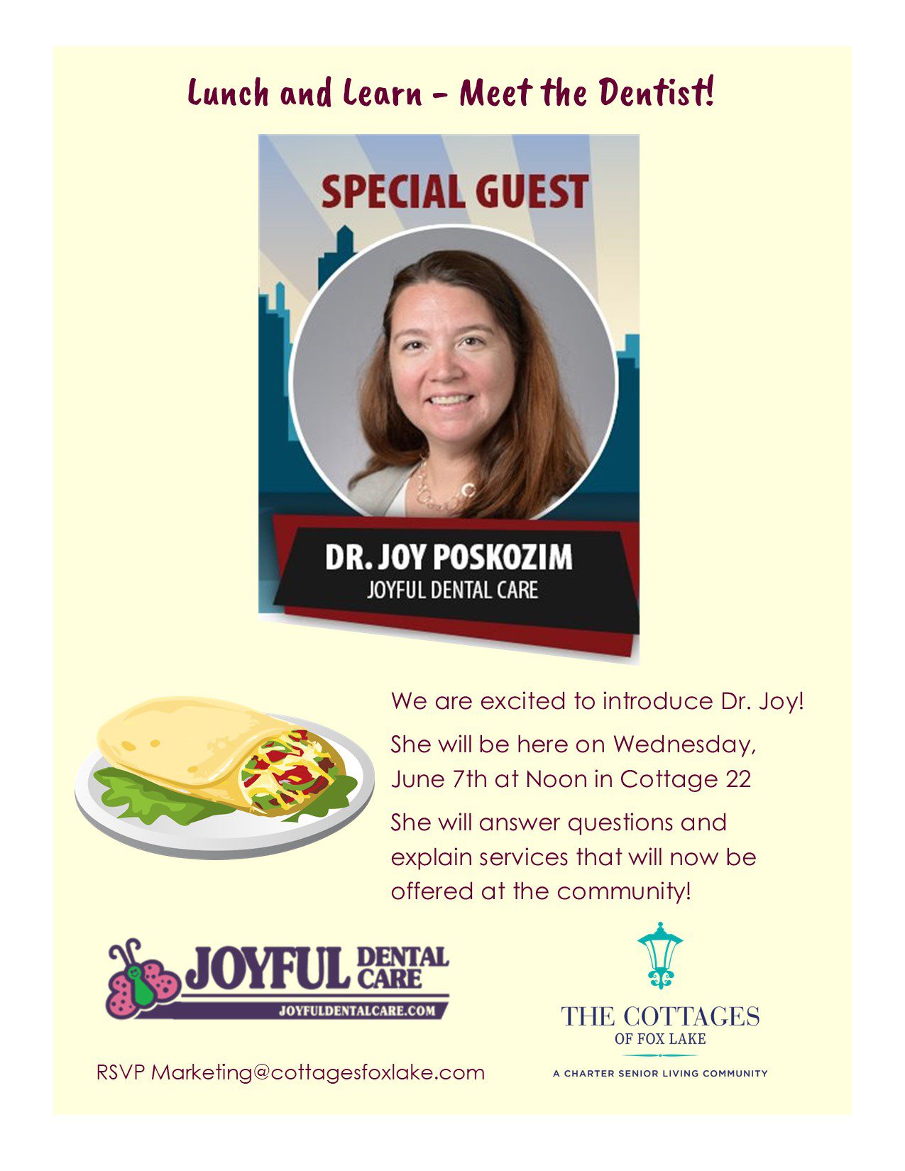 Cottages of Fox Lake - Assisted Living and Memory Care - Dentist Dr. Joy Poskozim