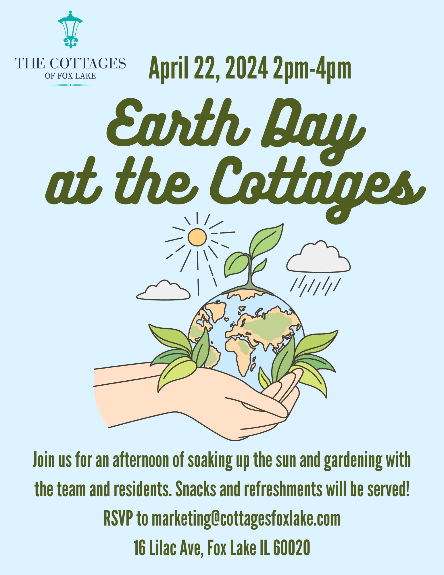 Cottages of Fox Lake - Assisted Living and Memory Care - Earth Day 2024