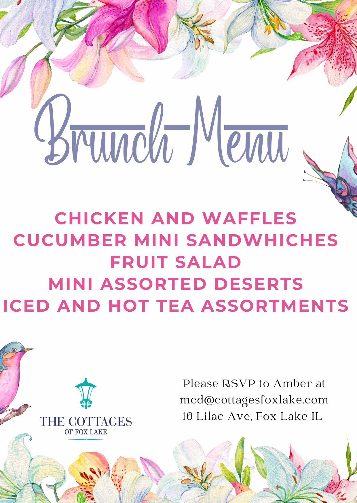 Cottages of Fox Lake - Assisted Living and Memory Care - Mother's Day Brunch Menu