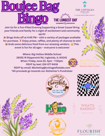 Cottages of Fox Lake - Assisted Living and Memory Care - Boujee Bag Bingo 2025